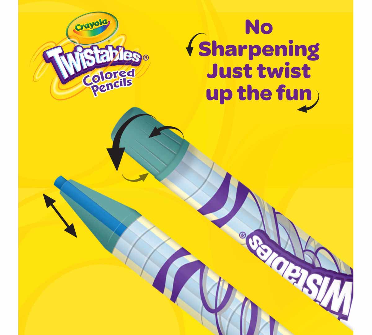 Twistables Colored Pencils  12 Count No sharpening - Just twist!