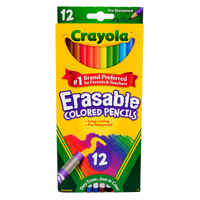Erasable Colored Pencils  12 Count Front View of Box