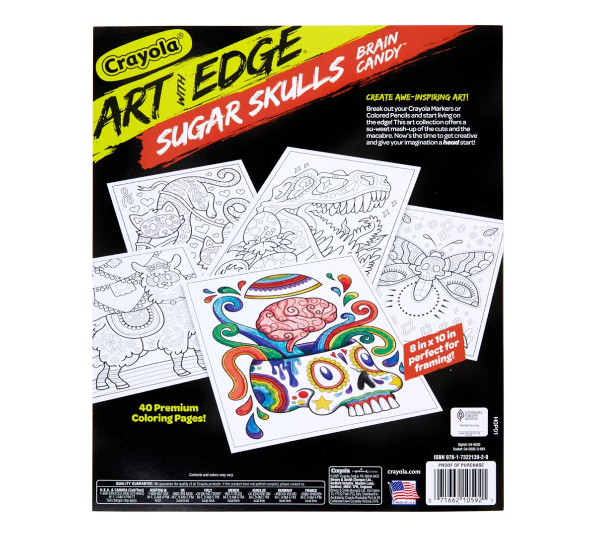 Art with Edge Sugar Skulls Coloring Book  Volume 3 Back of Book