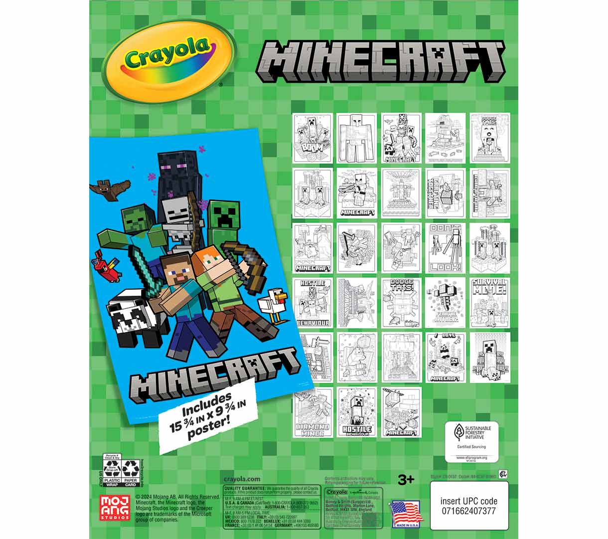 Minecraft coloring pages  28 sheets back view