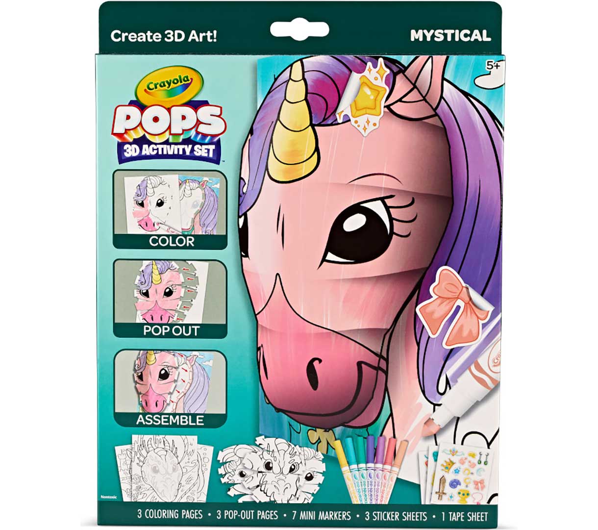 POPS 3D activity set  mystical front view.