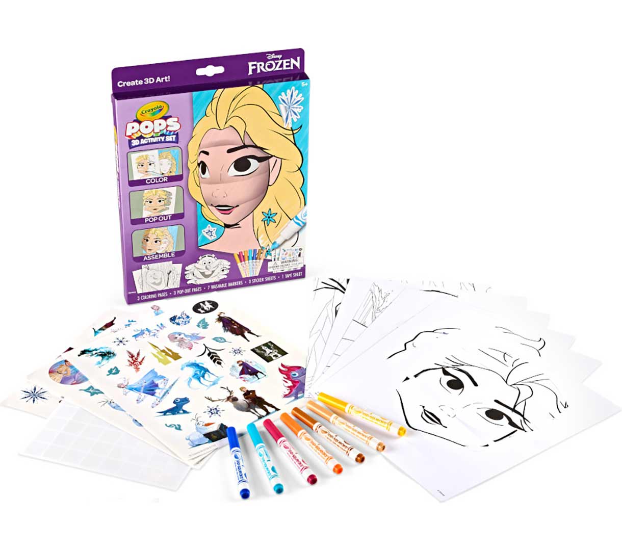 POPS 3D Activity Set  Frozen packaging and contents.