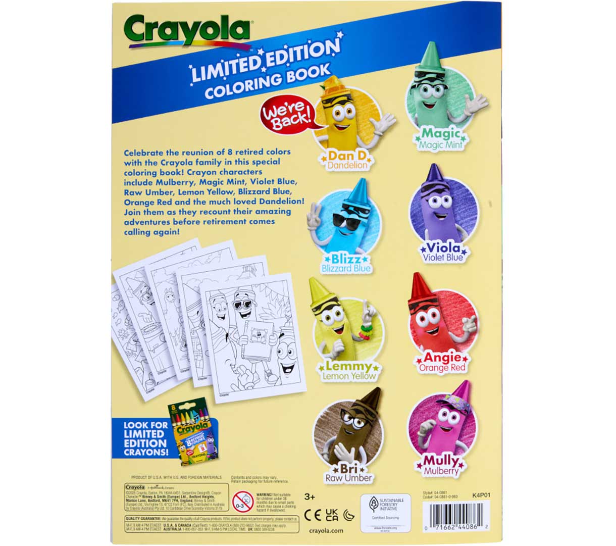 Limited Edition Coloring Book, 48 Pages back cover