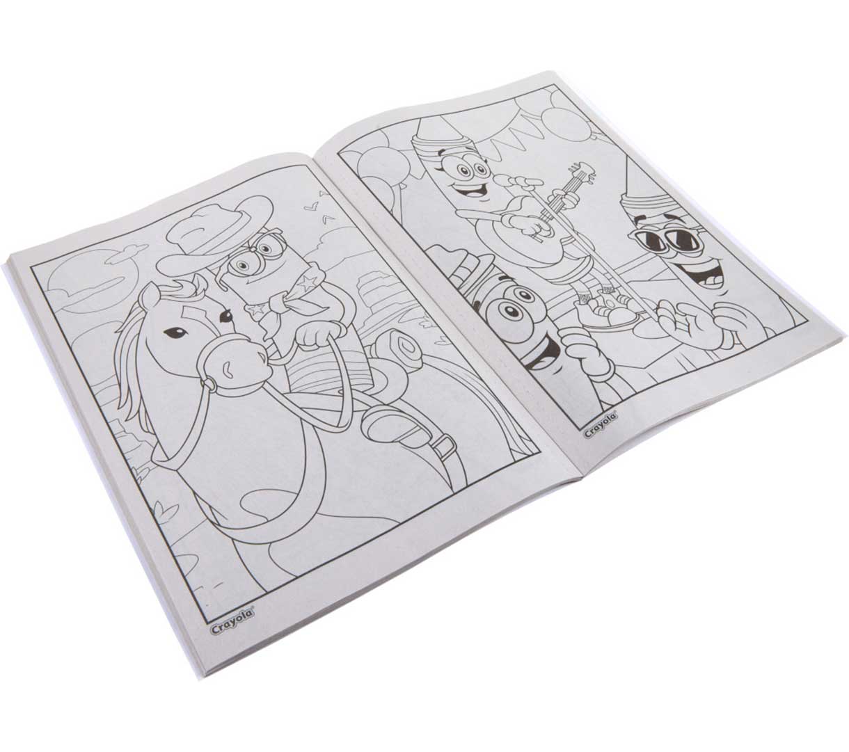 Limited Edition Coloring Book, 48 Pages, book open to select pages.