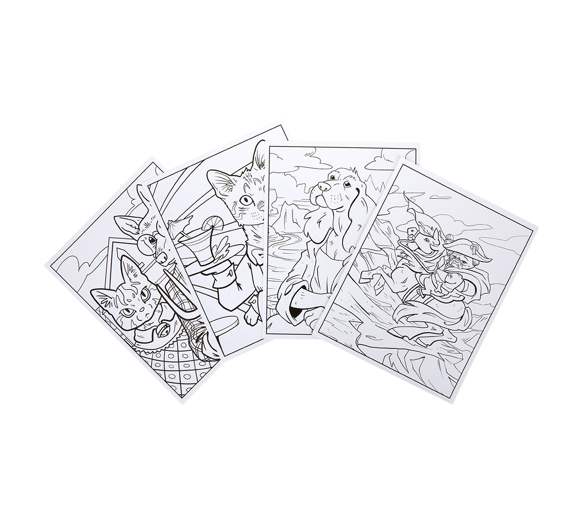 Well Dressed Pets Coloring Book Pages