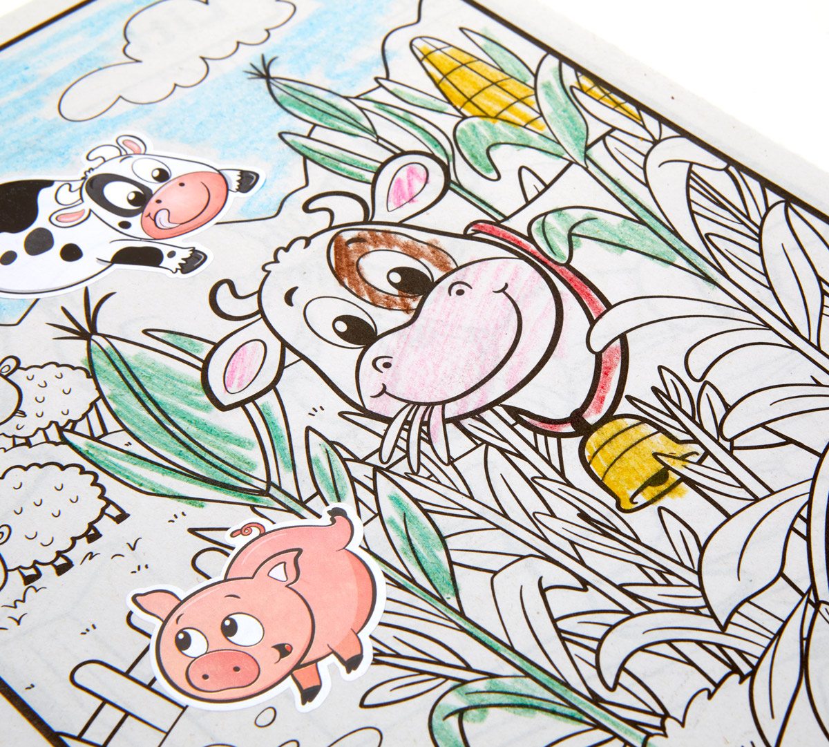 Nursery Rhymes Coloring Book in use