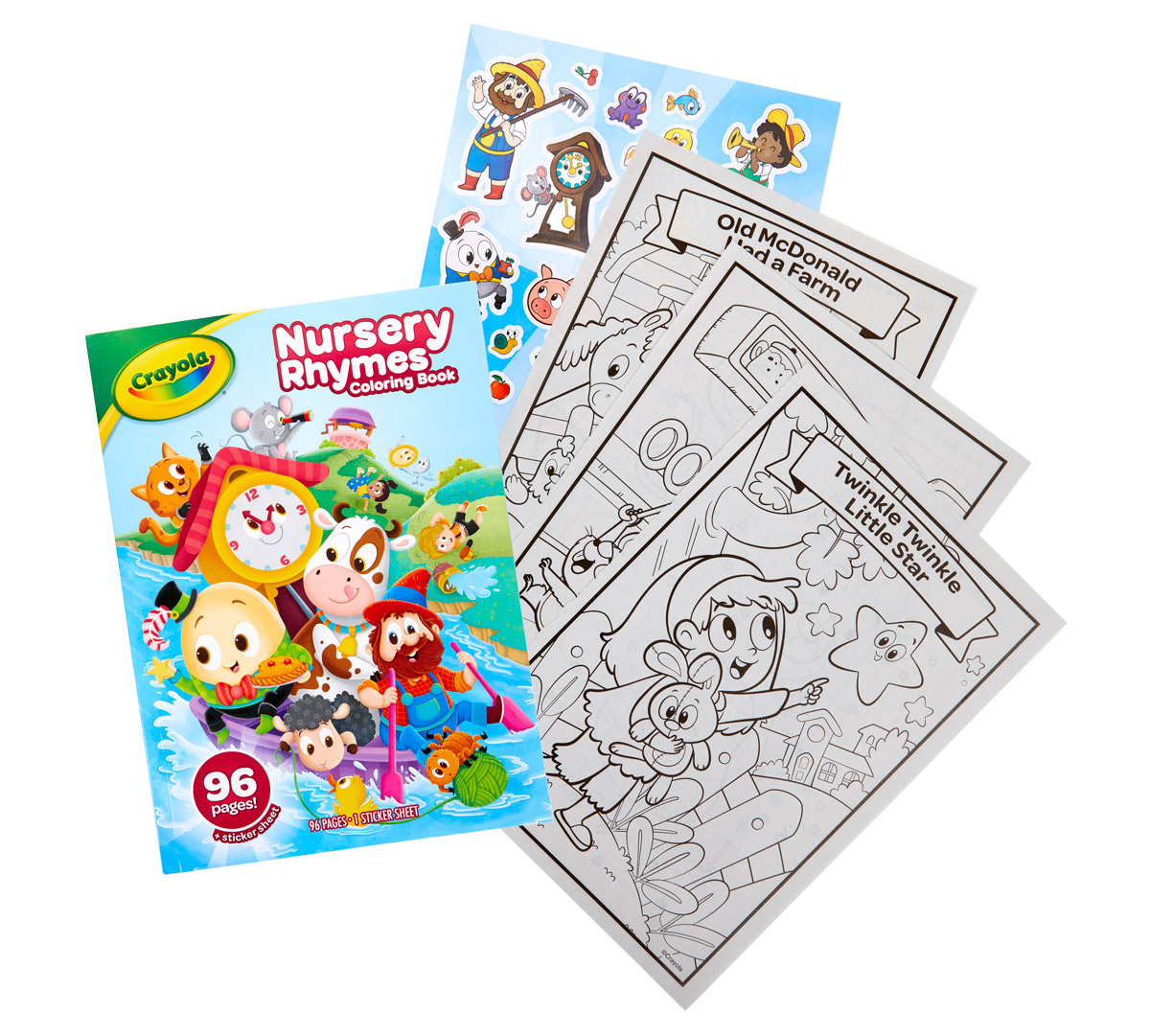 Nursery Rhymes Coloring Book Front with Pages