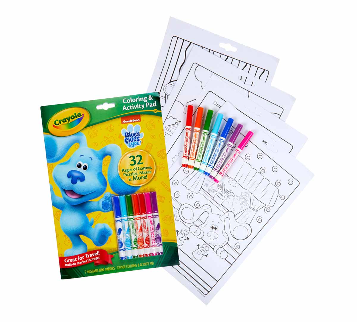 Blue's Clues and You Color & Activity Set Front View and Contents