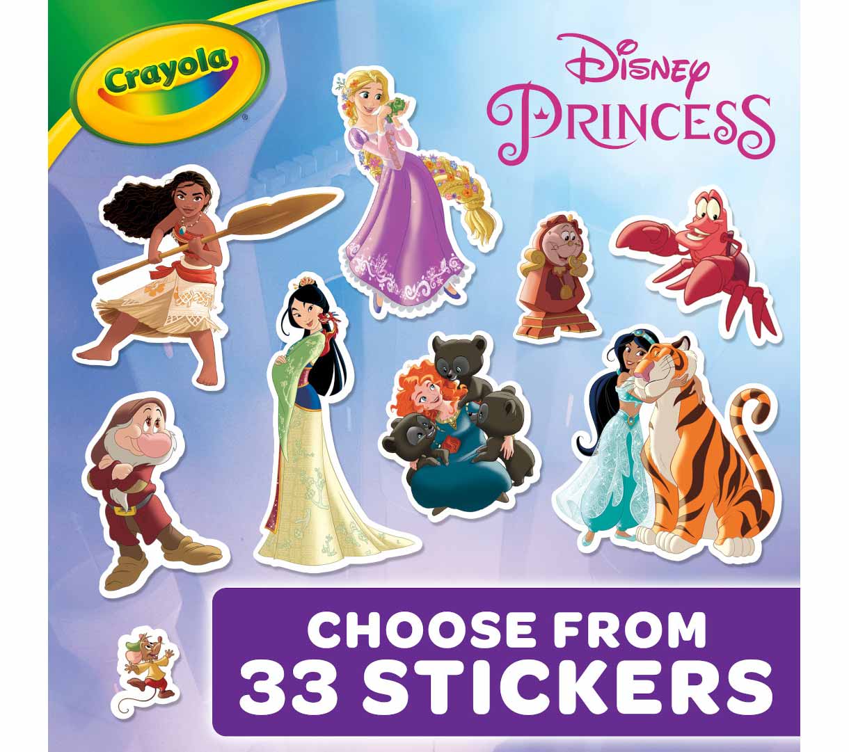 Disney Princess Coloring Book with Stickers  288 pages. Choose from 33 stickers.
