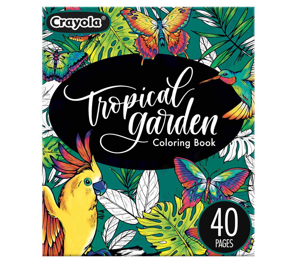 Tropical Garden Coloring Book  40 pages.