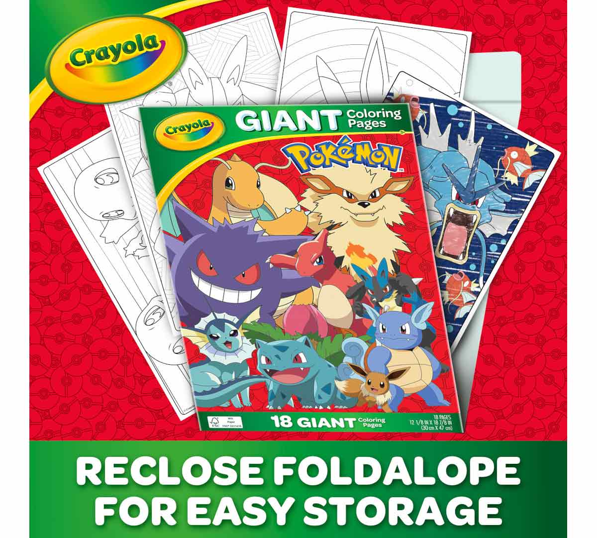 Pokemon Giant Coloring Pages. Reclose foldalope for easy storage.