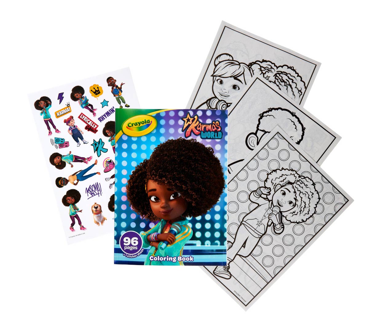 Karma's World Coloring Book and contents