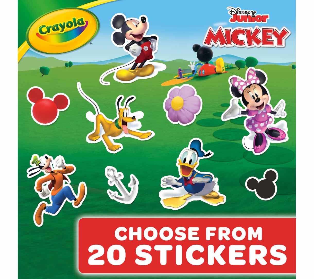 Mickey Mouse coloring book and sticker sheet  96 pages. Choose from 20 stickers.