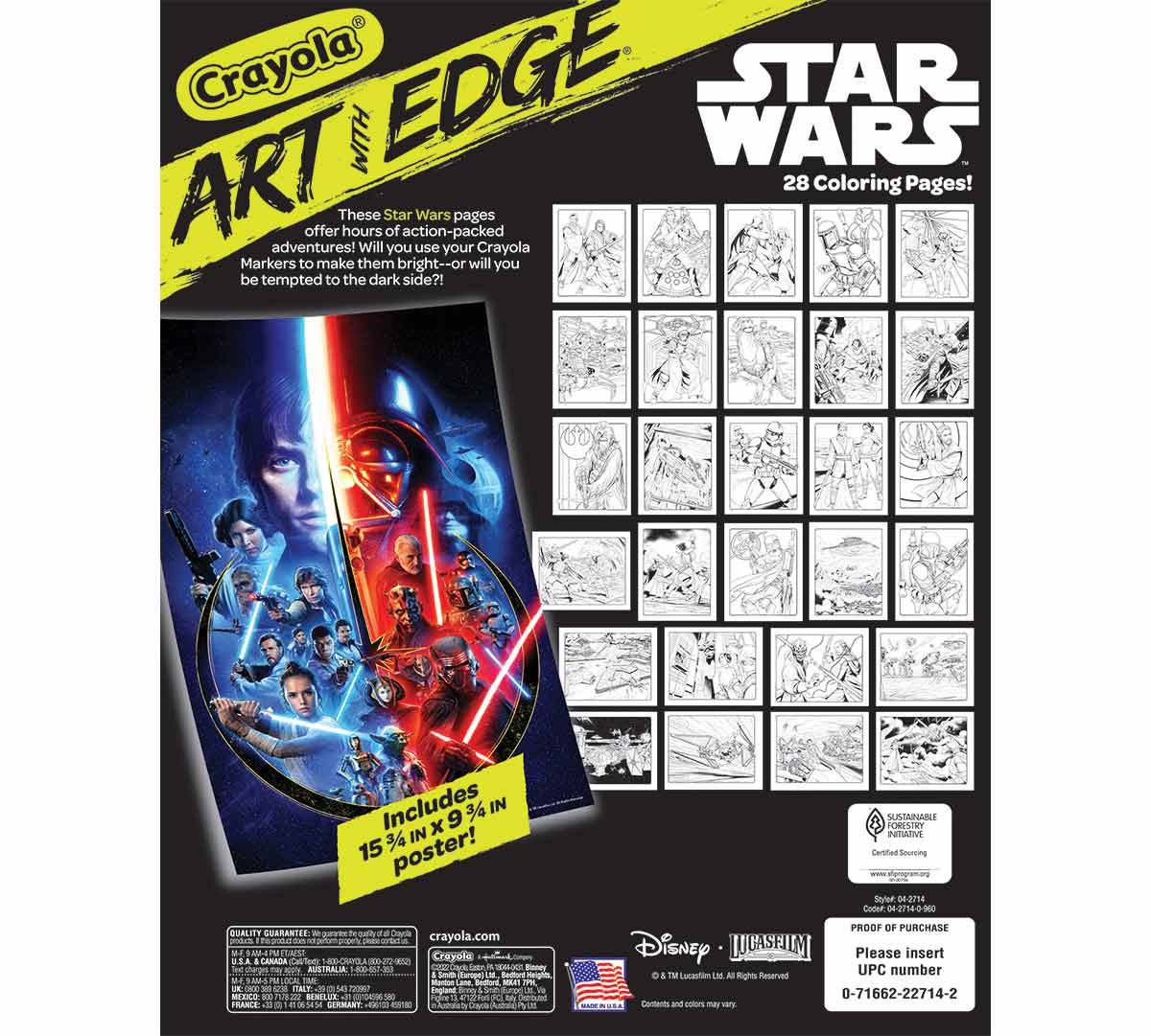 Art with Edge Star Wars Coloring Book back view