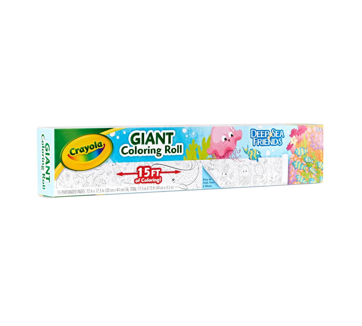 Deep Sea Friends Giant Coloring Roll left side view