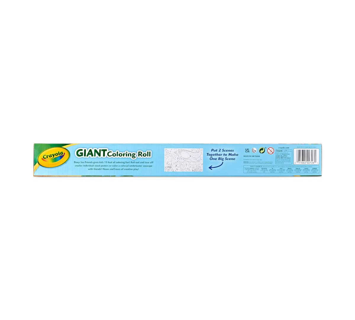 Deep Sea Friends Giant Coloring Roll back view