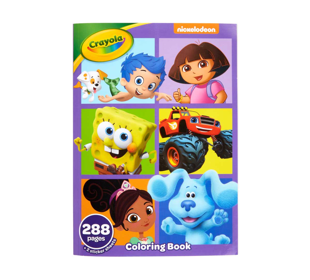 Crayola Nick Jr. Coloring Book  288 pages with Stickers front view.