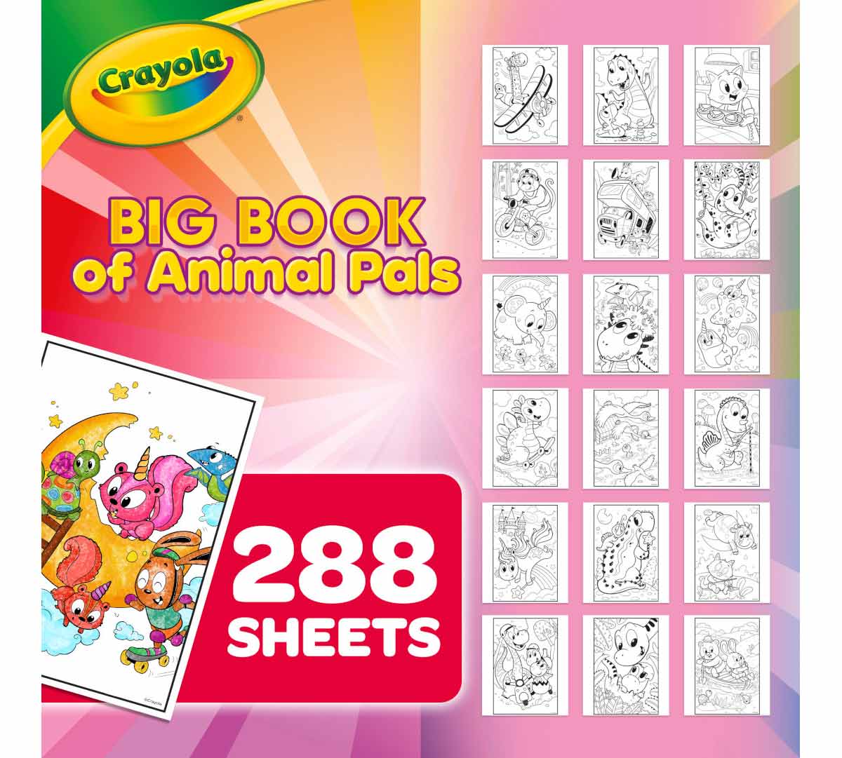 Big Book of Animal Pals Coloring Book  288 sheets