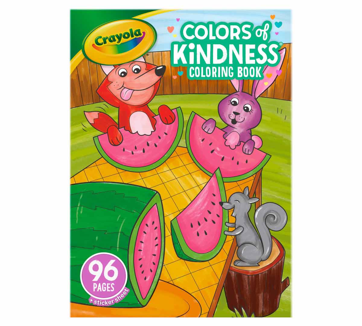 Colors of Kindness Coloring Book  96 pages front view