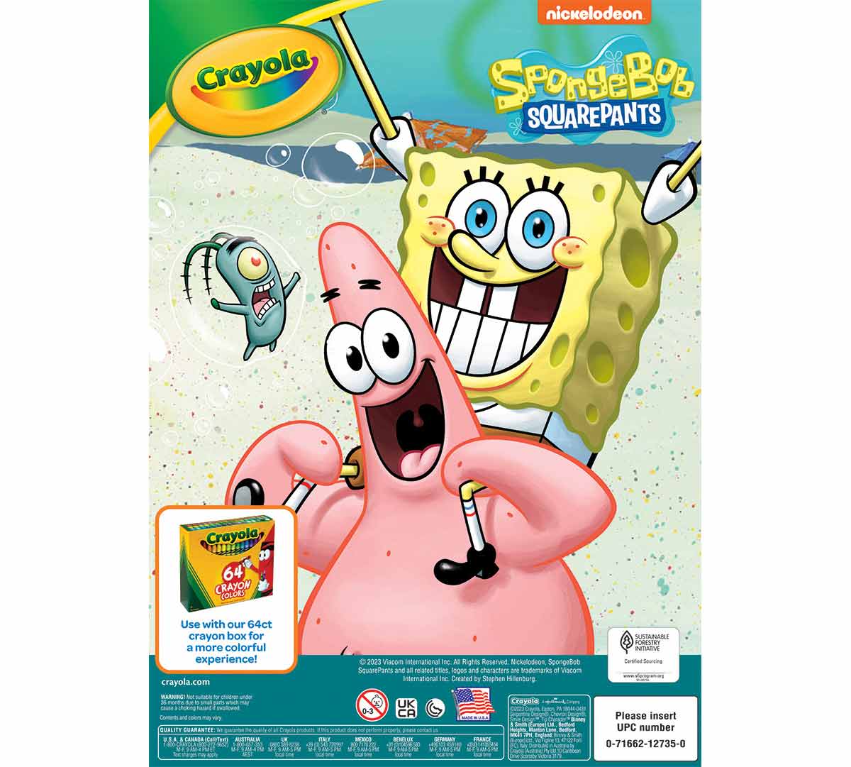 Spongebob Squarepants Coloring Book  96 pages back view