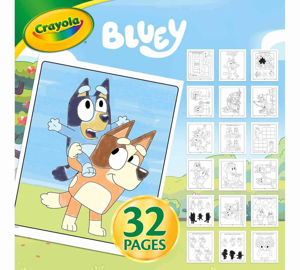 Disney Bluey Color and Sticker Activity Set with Markers. 32 Pages.