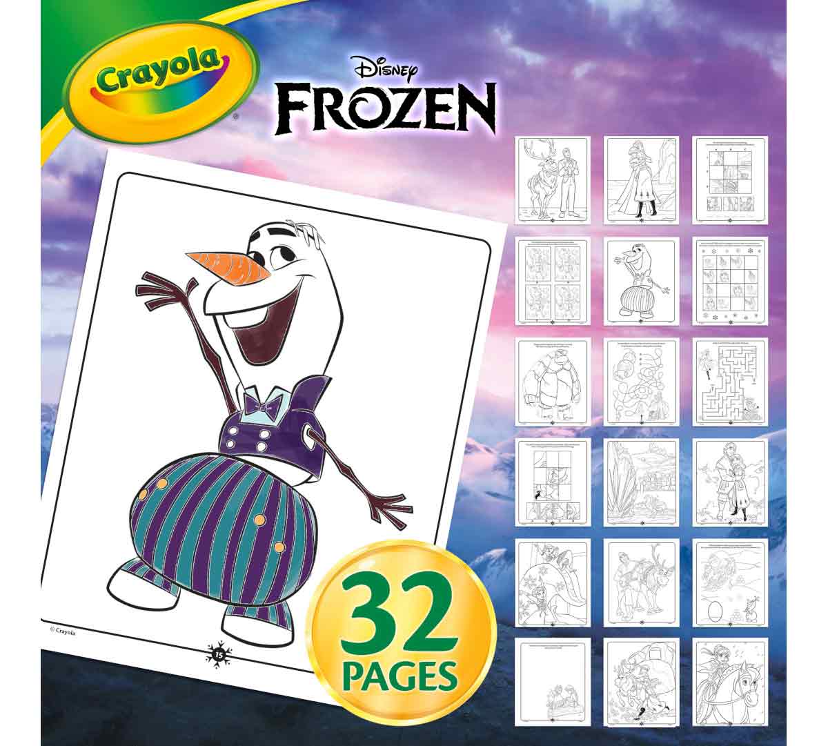 Disney Frozen Color and Sticker Activity Set. 32 pages.