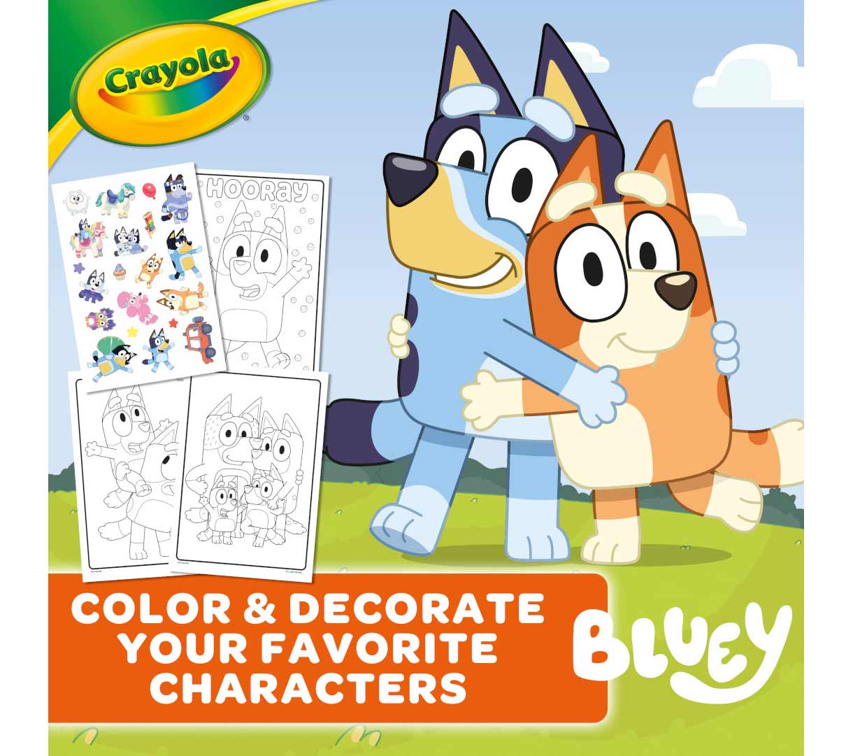 Bluey Coloring Book and Sticker Sheet  96 pages. Color and decorate your favorite characters.