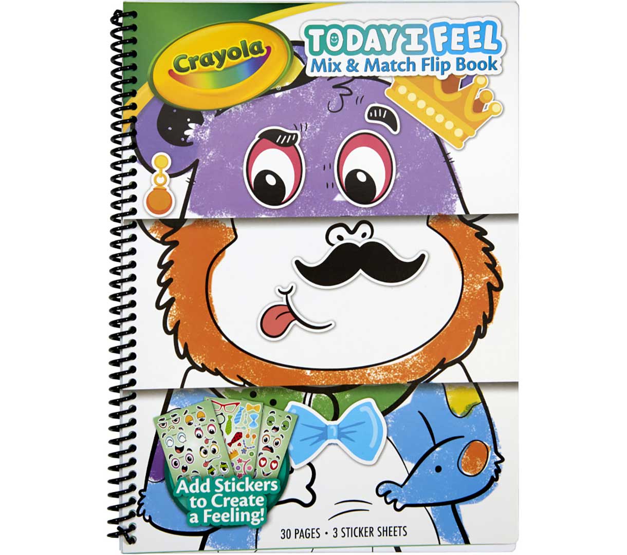 Today I Feel Mix & Match Flip Book front view.