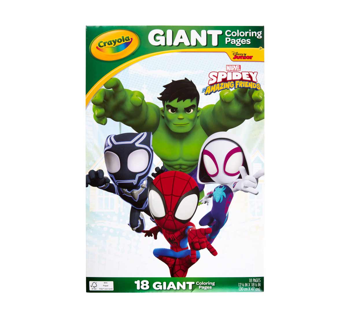 Spidey & His Amazing Friends Giant Coloring Pages front view