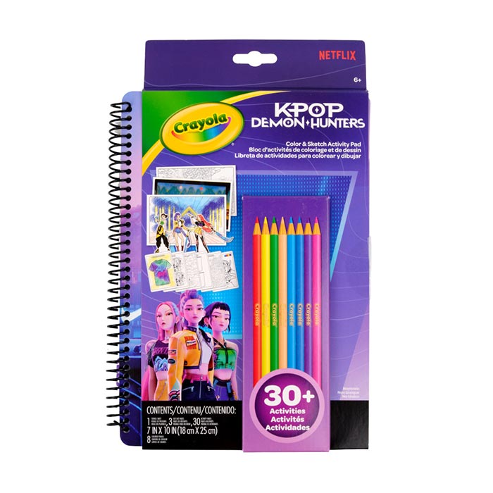 Crayola K-Pop Demon Hunters Color & Sketch Activity Pad Set for Kids