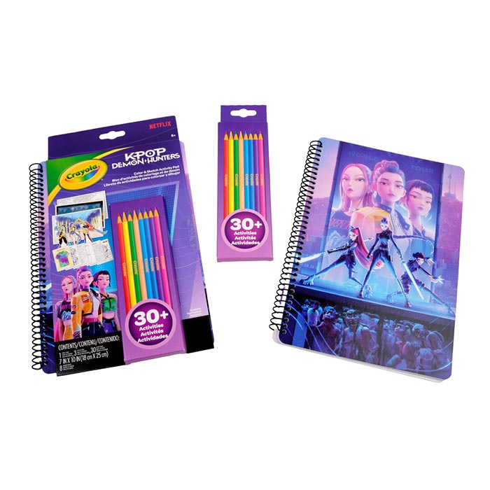 Crayola K-Pop Demon Hunters Color & Sketch Activity Pad Set for Kids