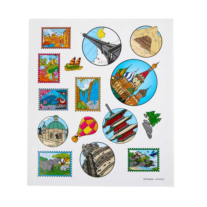 World's Favorite Color Sticker Activity Sheet with Markers stickers.