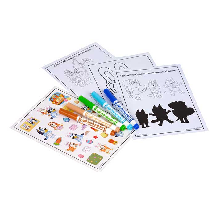 Bluey Color & Activity Mini Box Set contents.