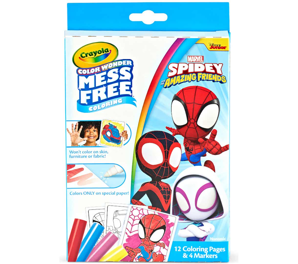 Color Wonder mini box set  Spidey and his amazing friends front view.