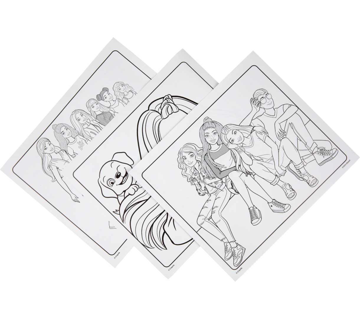 Color Wonder Mess Free Barbie Coloring Pages & Markers. Sampling of 3 coloring pages.