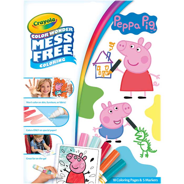 Color Wonder Mess Free Peppa Pig Coloring Set. Front view.
