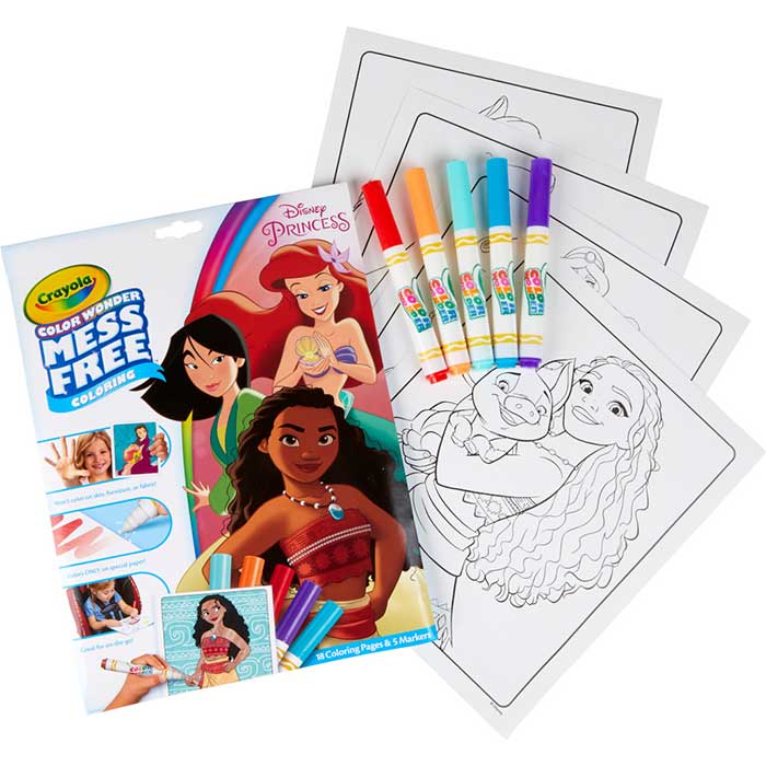 Color Wonder Mess Free Princess Coloring Pages & Markers packaging and contents.