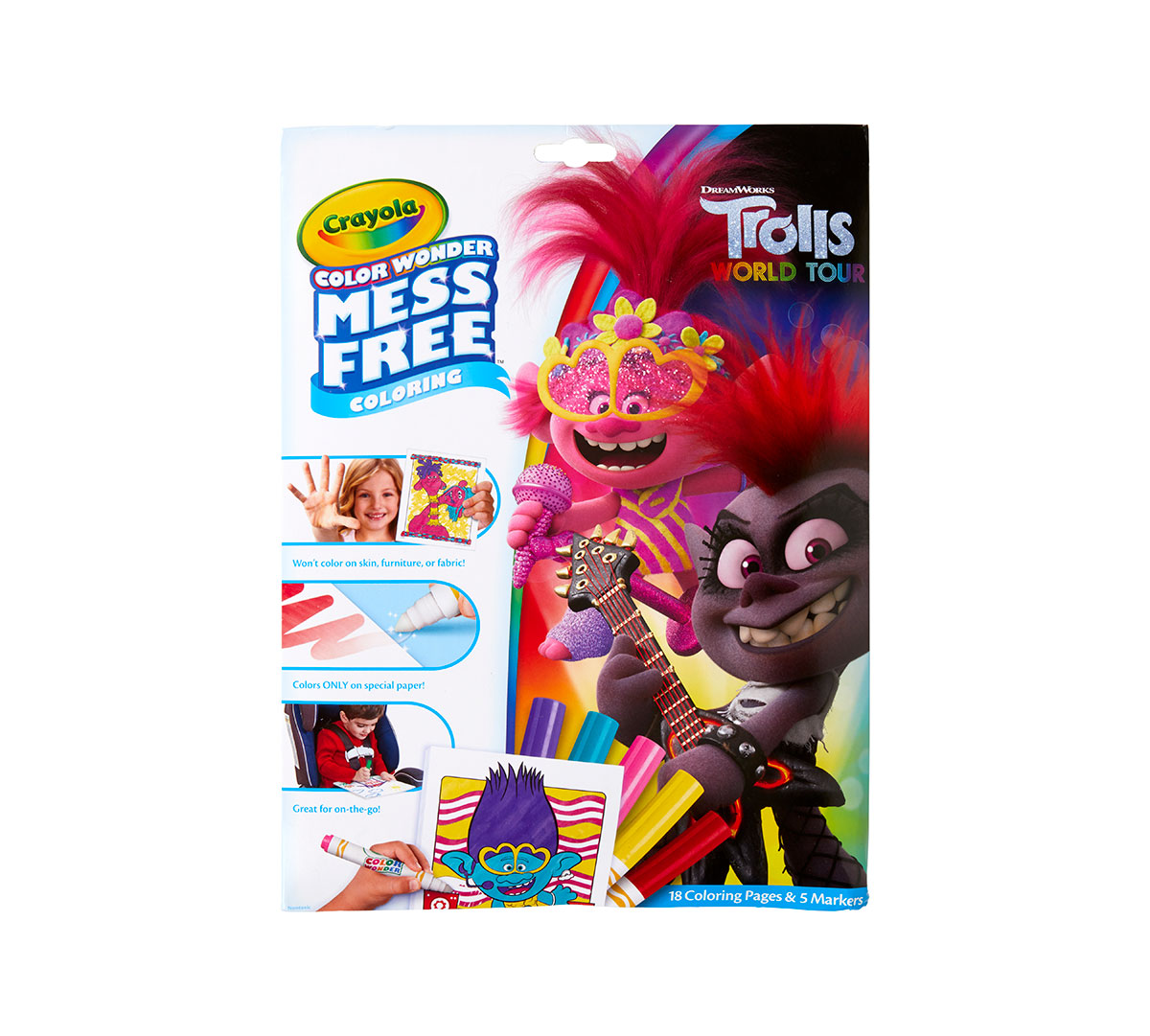 Color Wonder Mess Free Trolls Coloring Pages & Markers