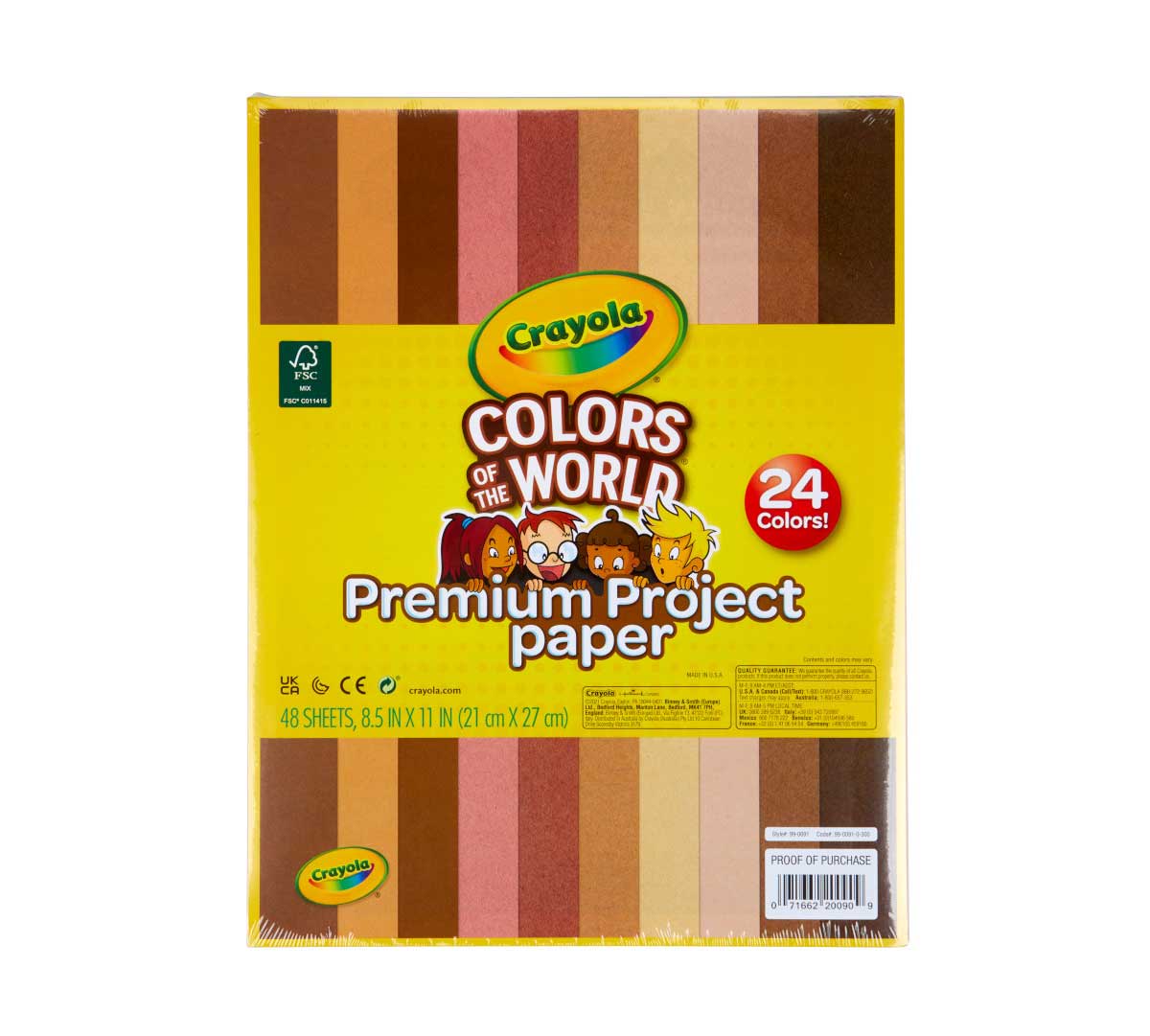 Colors of the World Construction Paper front view