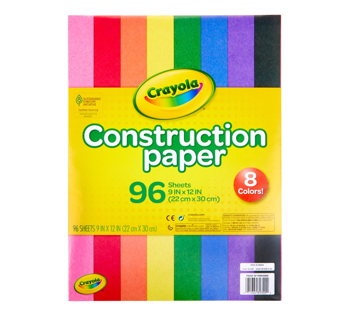 Construction Paper  96 Count Front View of Paper