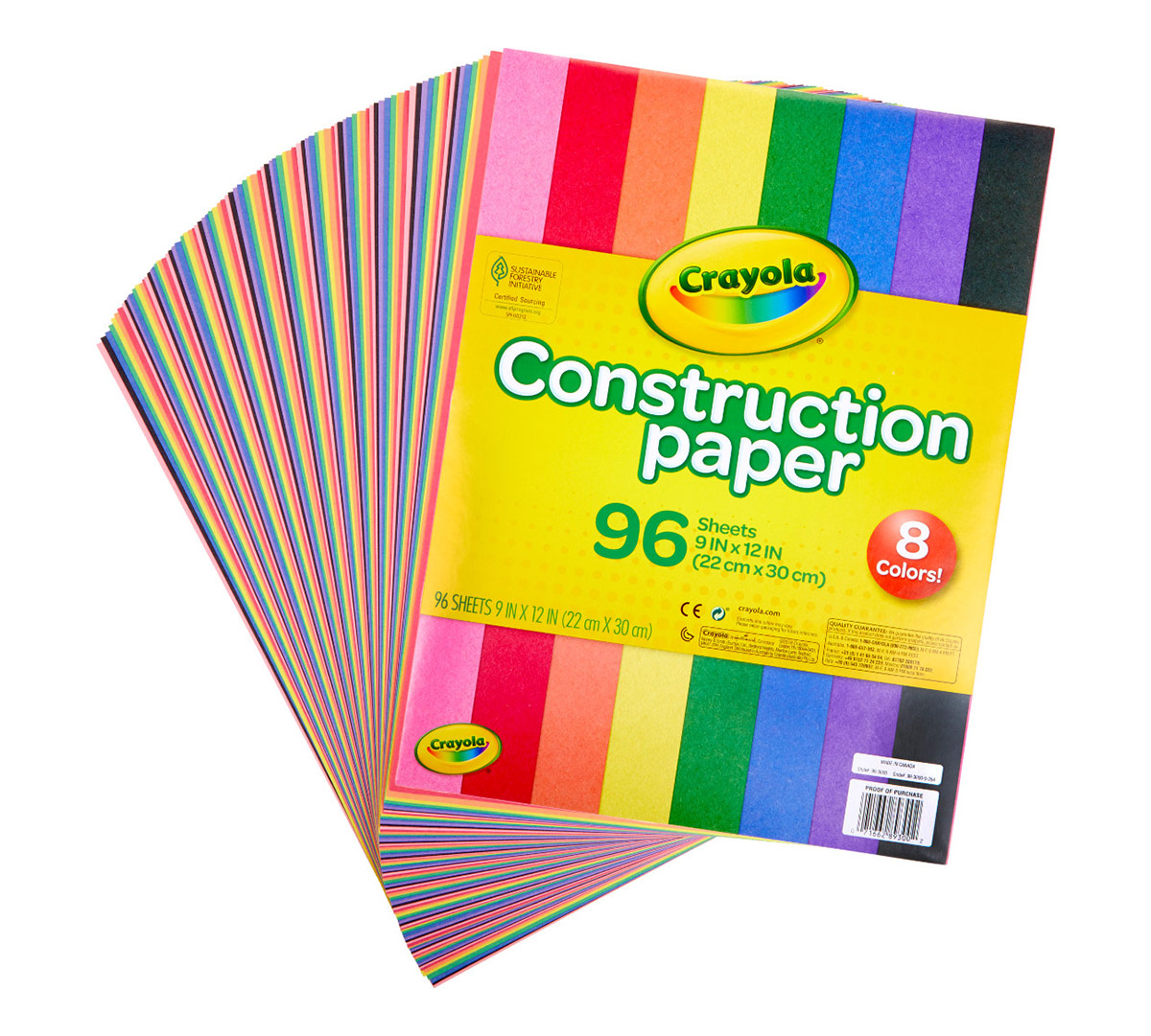 Construction Paper  96 Count Front View of Paper