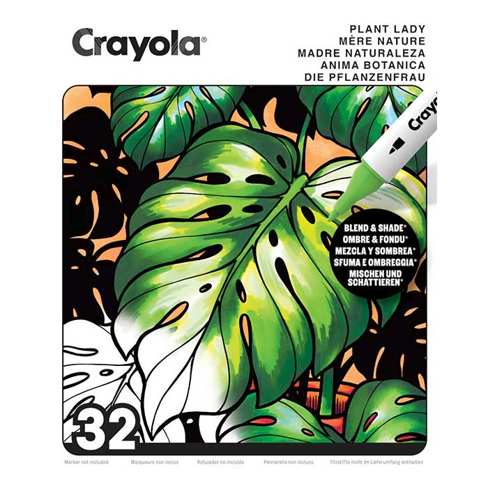 Plant Lady Adult Coloring Book, 32 Pages front view.