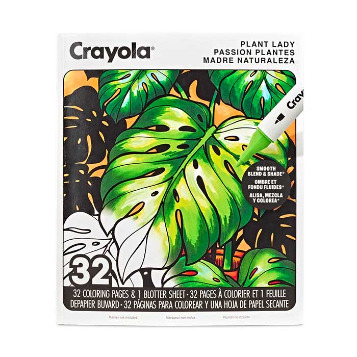 Plant Lady Adult Coloring Book, 32 Pages front view.