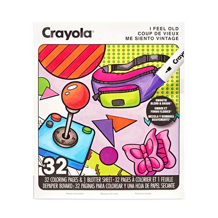I Feel Old Adult Coloring Book, 32 pages front view.