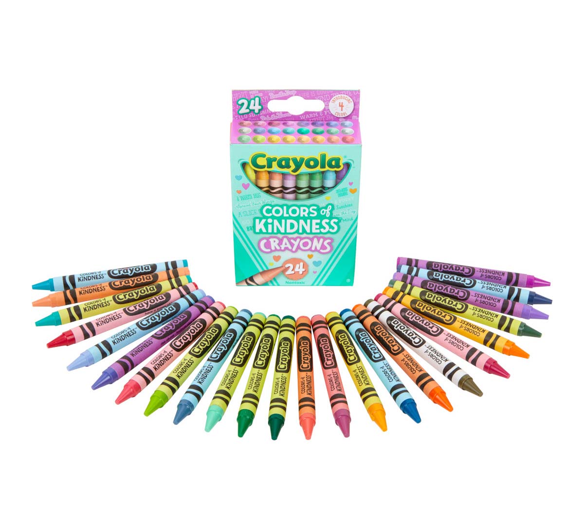 Colors of Kindness Crayons packaging and contents