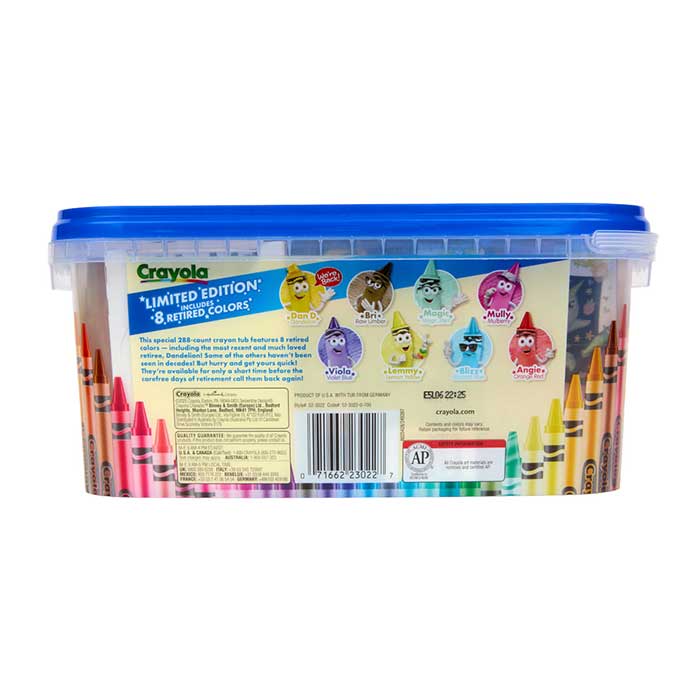 Crayola Crayon Set with 288 Colors & Storage Tub