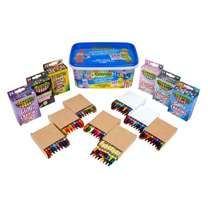 Crayola Crayon Set with 288 Colors & Storage Tub