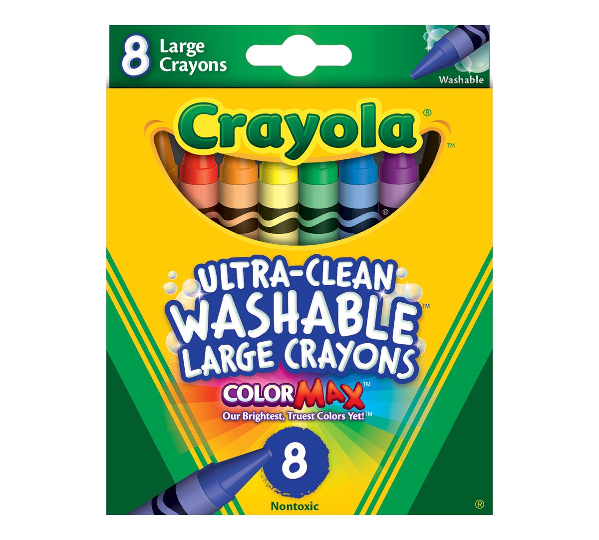 Kid's First Large Washable Crayons  8 Count Front View