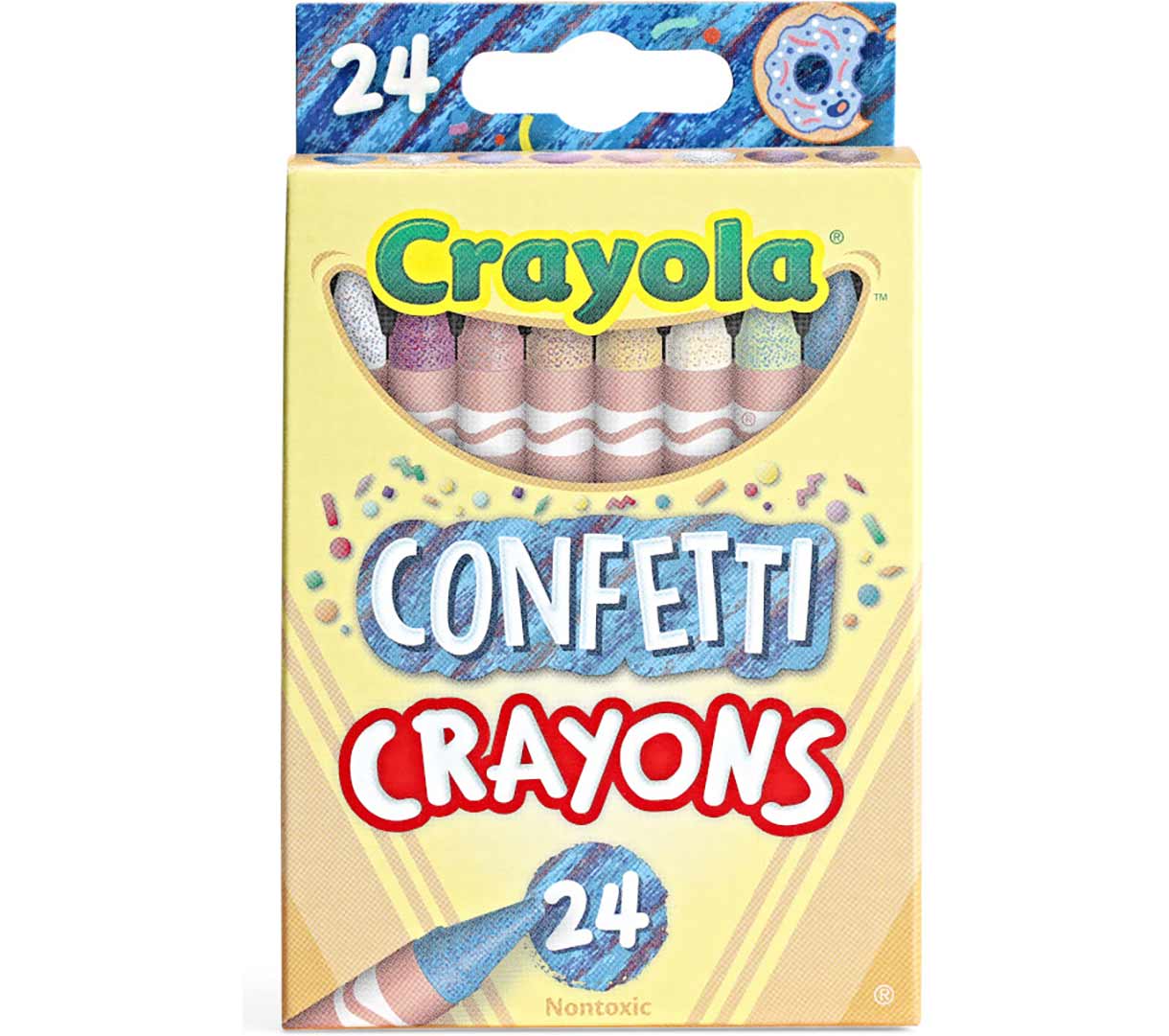Confetti Crayons  24 count. Front view