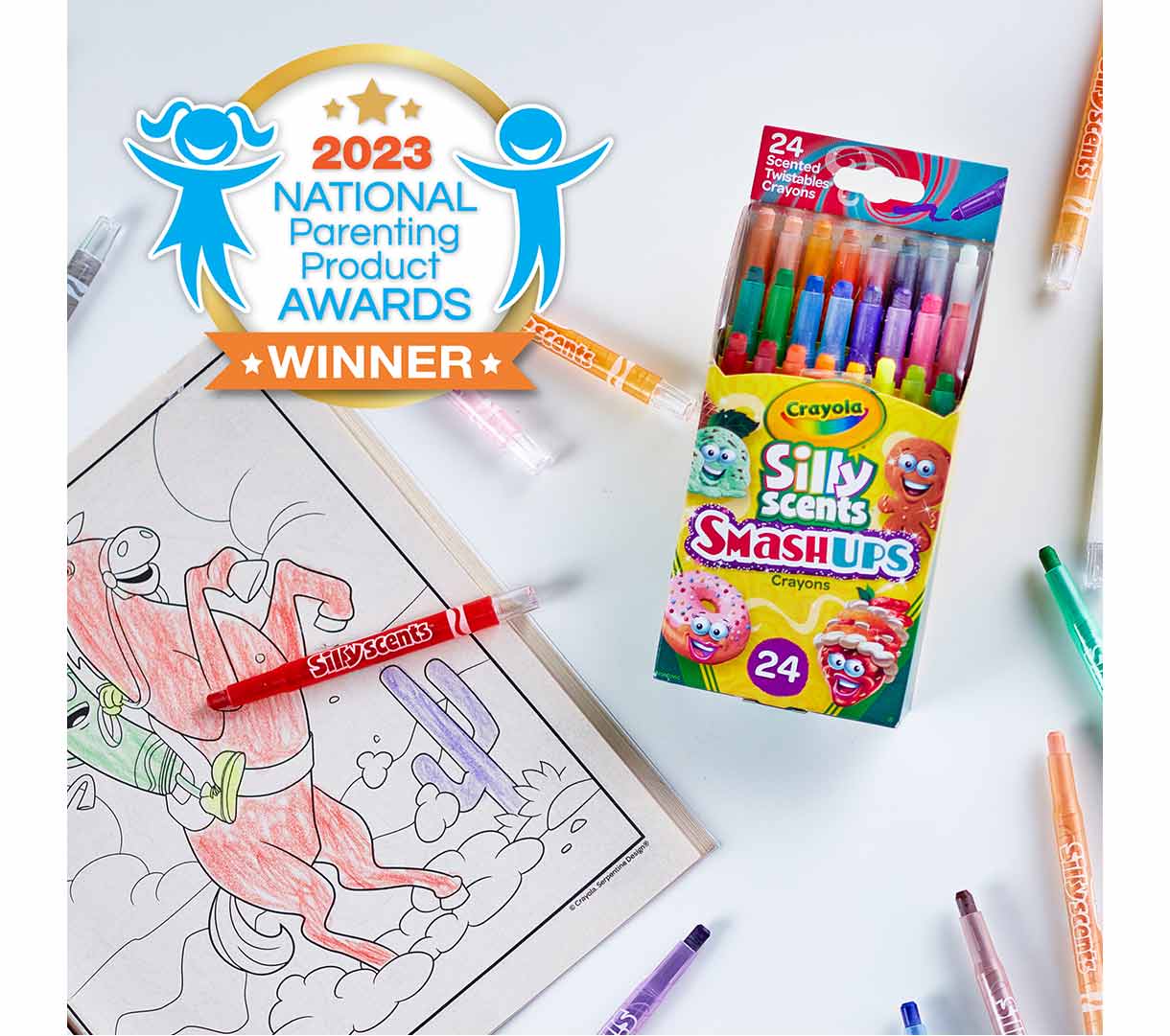 Silly Scents Smash Ups mini twistables scented crayons with award winner seal